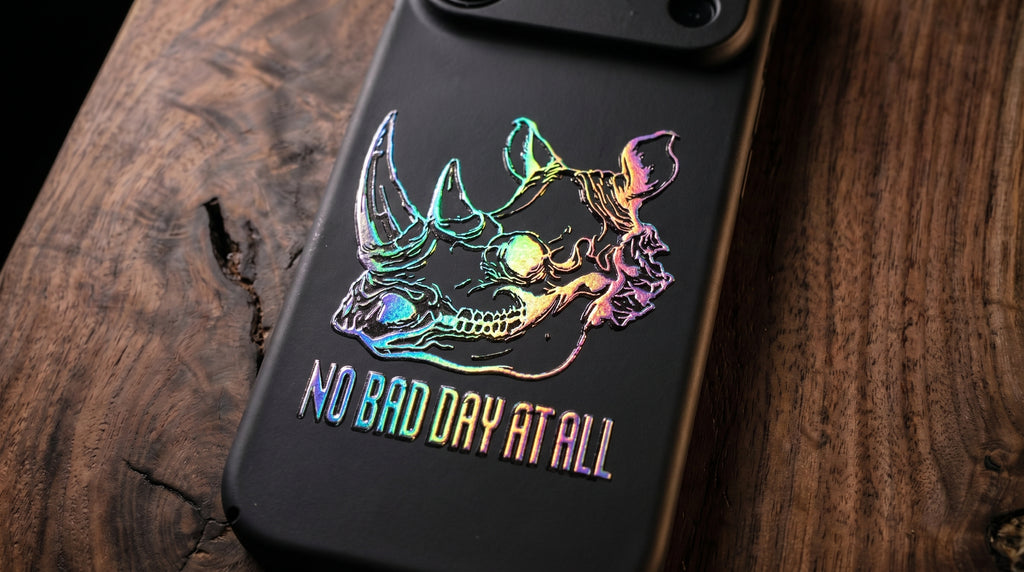 3D Wild Beasts - Rhino Phone Case - Raised Art Design ( A02 )