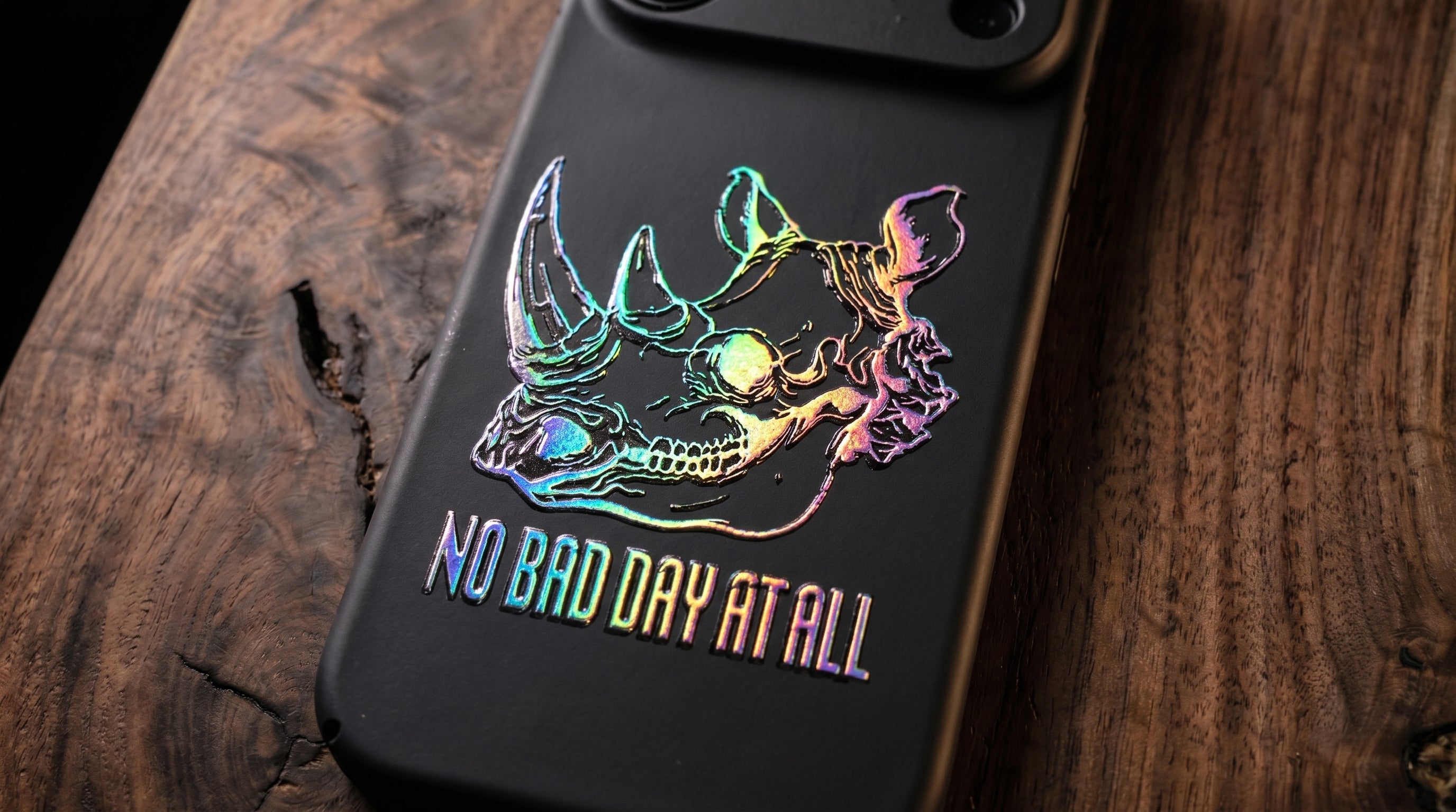3D Wild Beasts - Rhino Phone Case - Raised Art Design ( A02 )