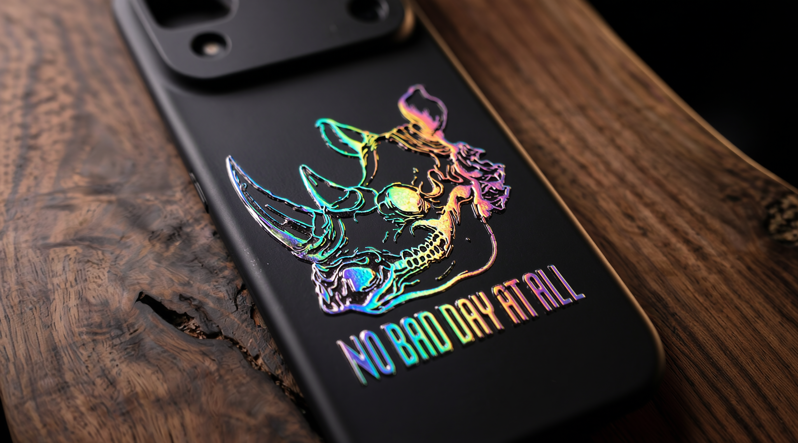 3D Wild Beasts - Rhino Phone Case - Raised Art Design ( A02 )