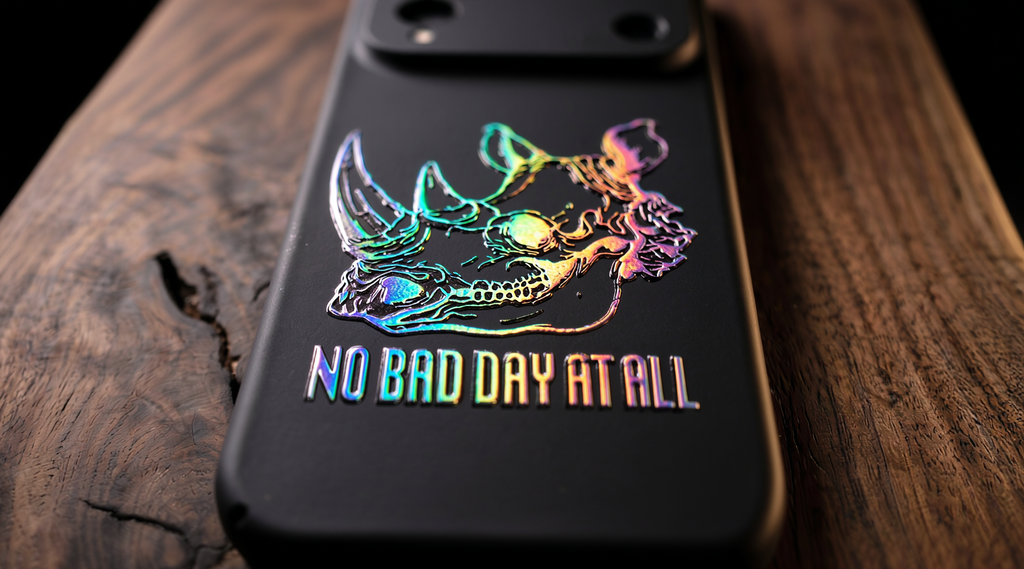 3D Wild Beasts - Rhino Phone Case - Raised Art Design ( A02 )
