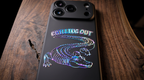 3D Wild Beasts - Crocodile with Chilling Out Phone Case - Raised Art Design ( A03 )