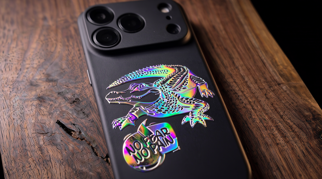 3D Wild Beasts - Crocodile with No Fear Phone Case - Raised Art Design ( A04 )