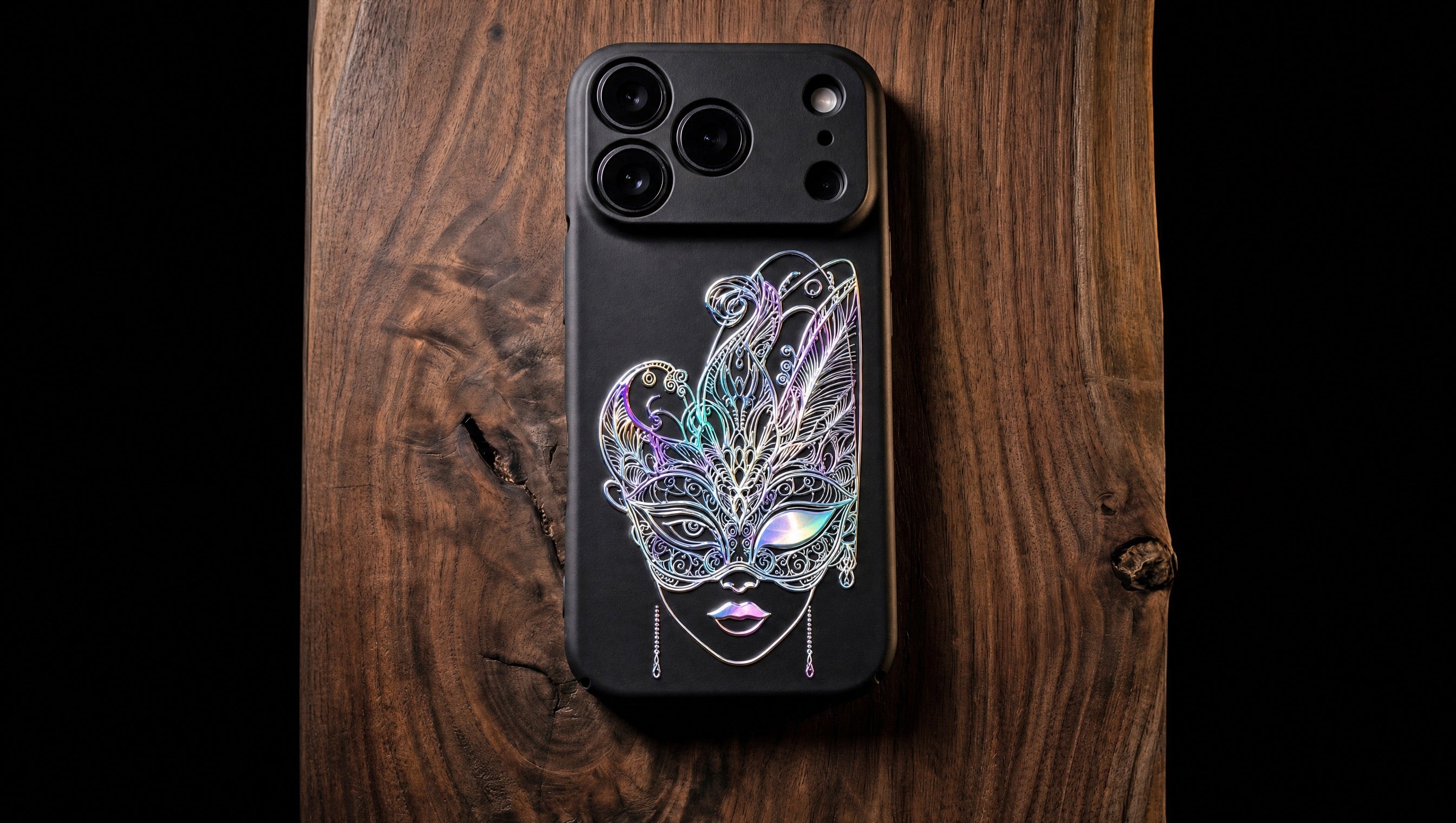 3D Carnival of Venice - Midnight Masquerade - Phone Case - Raised Art Design ( CV02 )