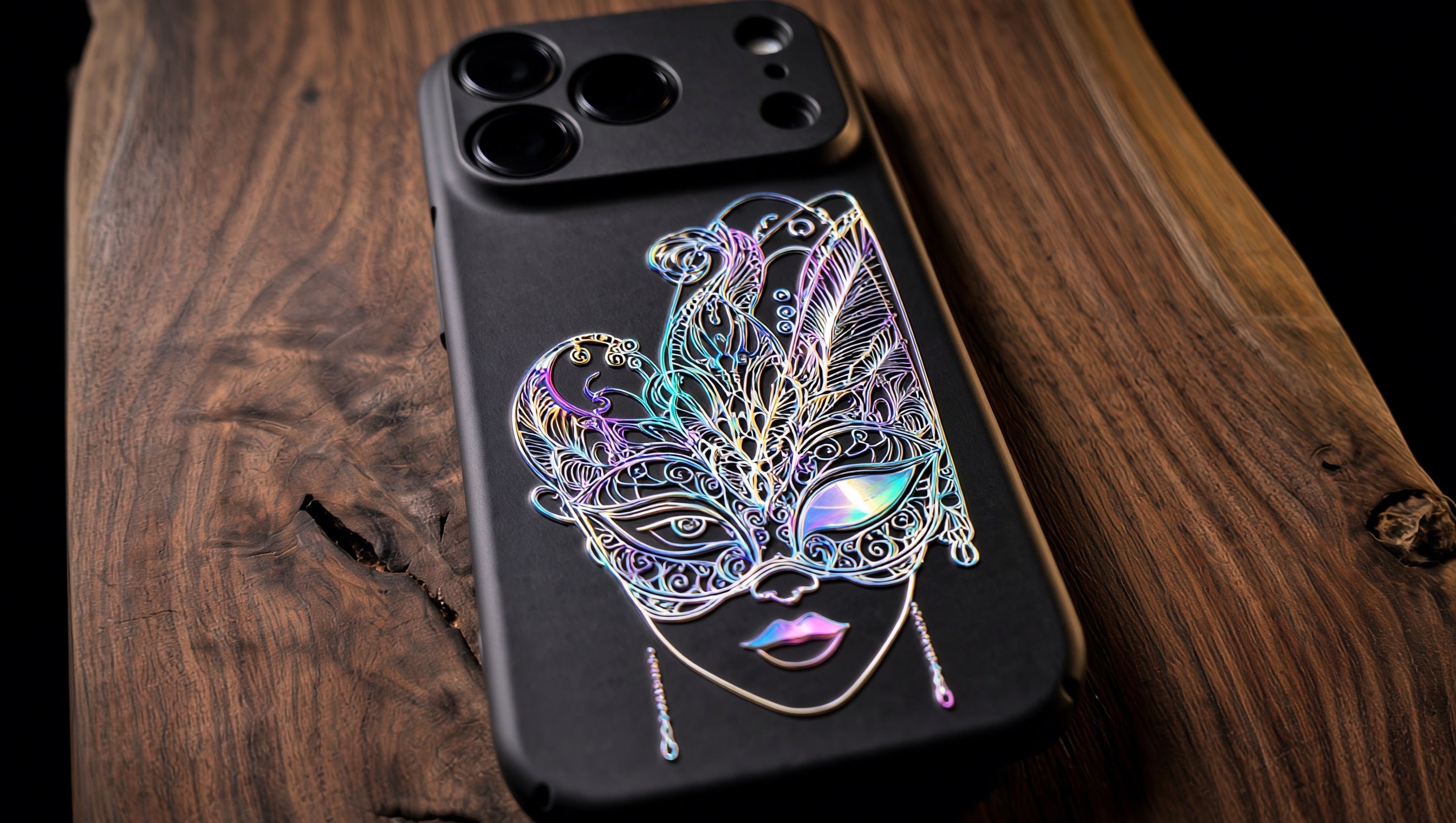 3D Carnival of Venice - Midnight Masquerade - Phone Case - Raised Art Design ( CV02 )