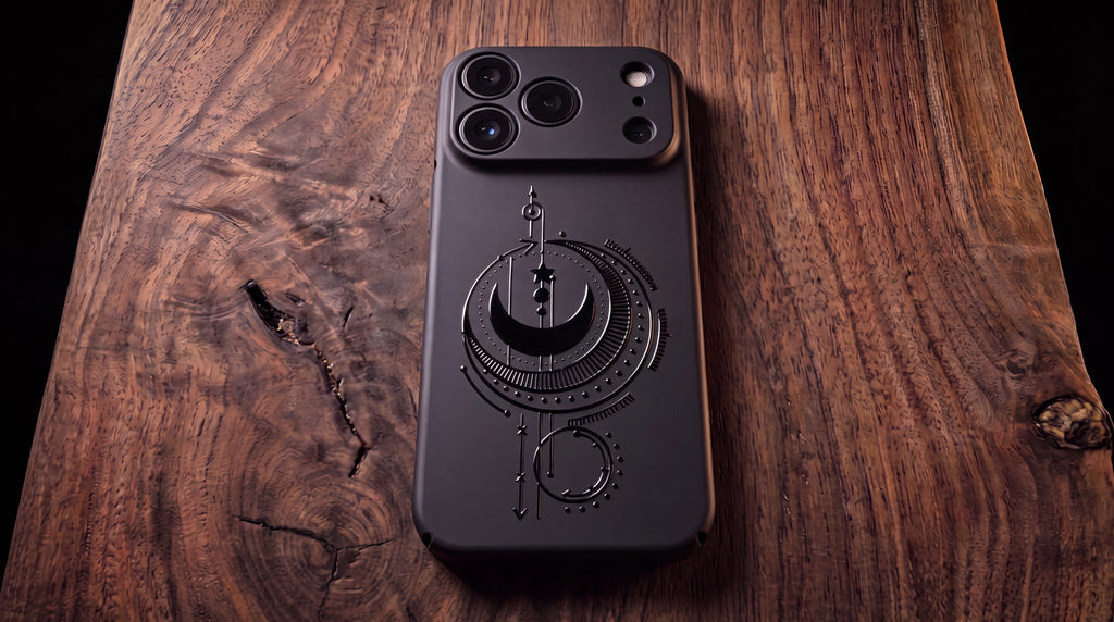 3D Mystical Symbols- Prismatic Moon - Phone Case - Raised Art Design ( MP01 )
