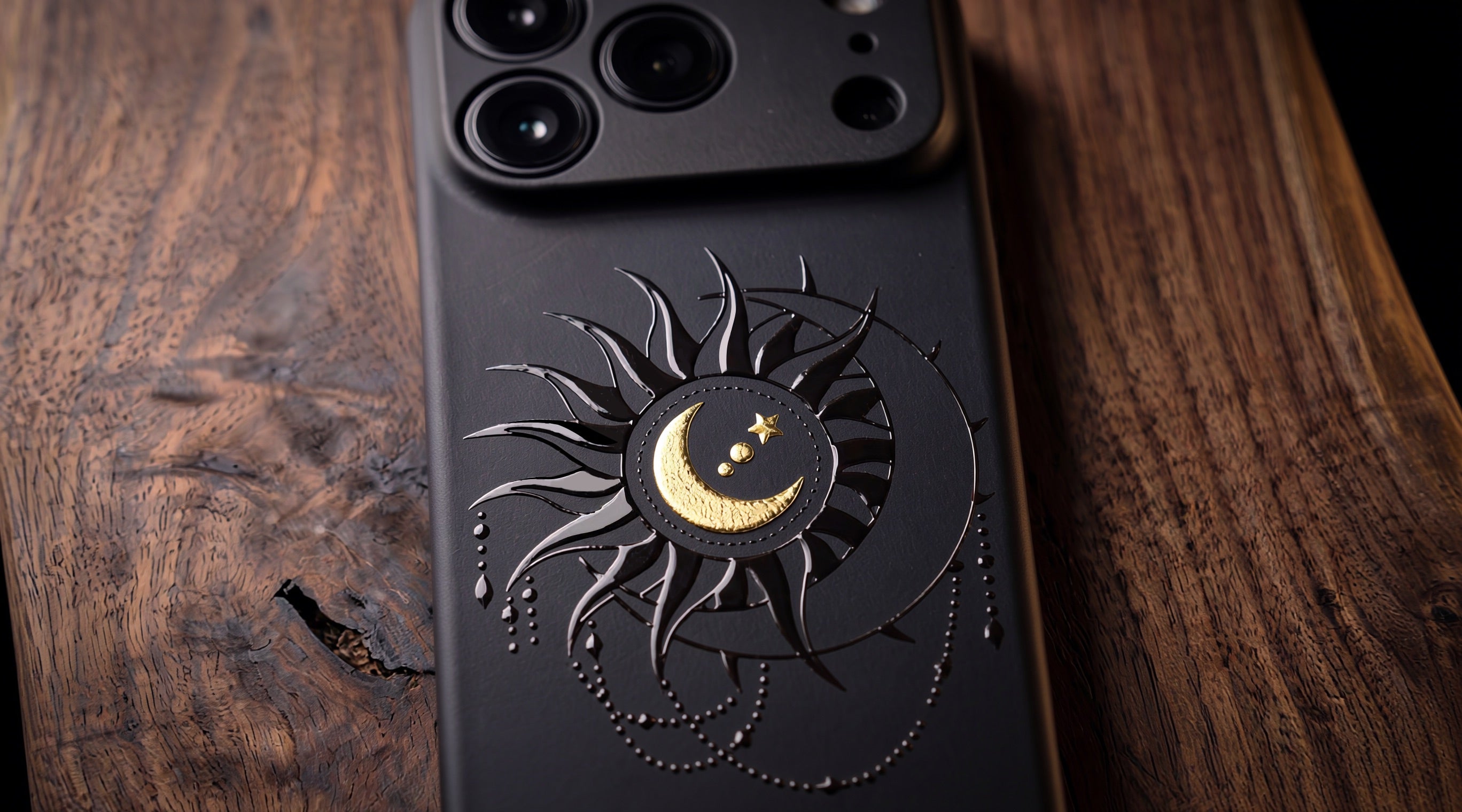 3D Mystical Symbols - Midnight Astrolabe - Phone Case - Raised Art Design ( MP09 )