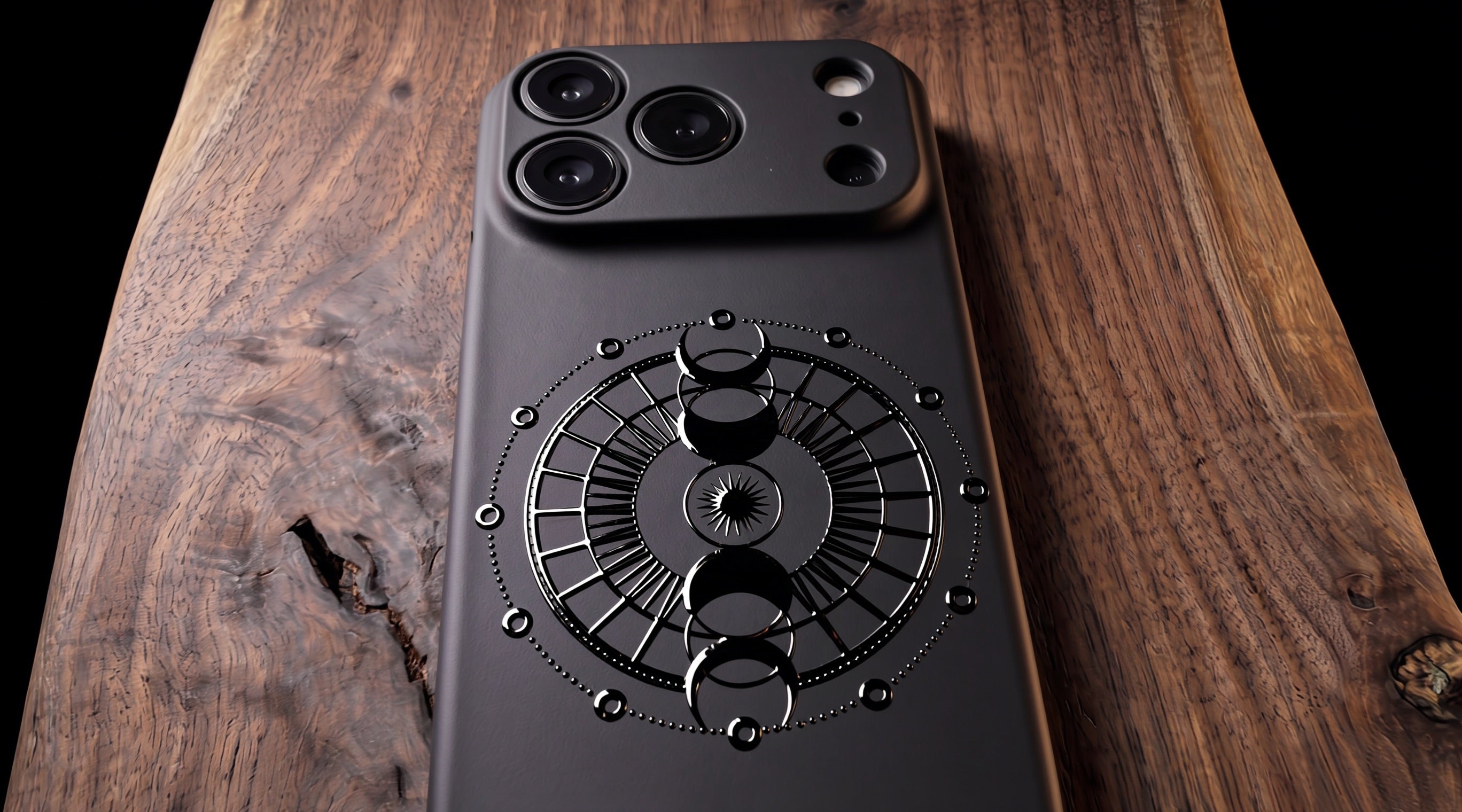 3D Mystical Symbols- Lunar Enchantment - Phone Case - Raised Art Design ( MP11 )
