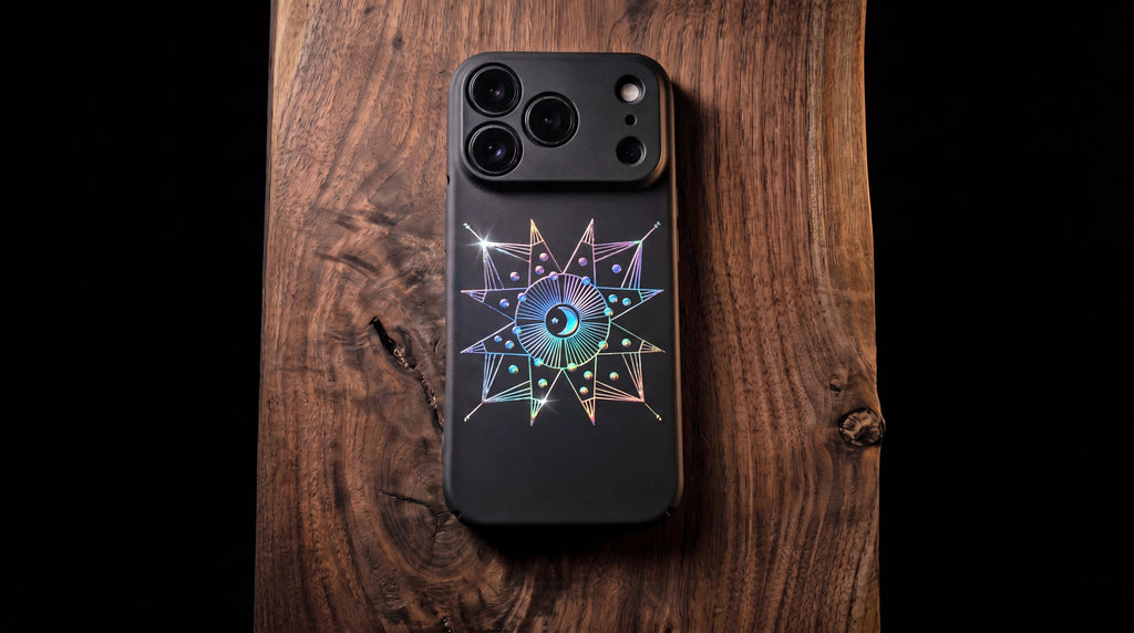 3D Mystical Symbols- Crescent Mystic - Phone Case - Raised Art Design ( MP03 )
