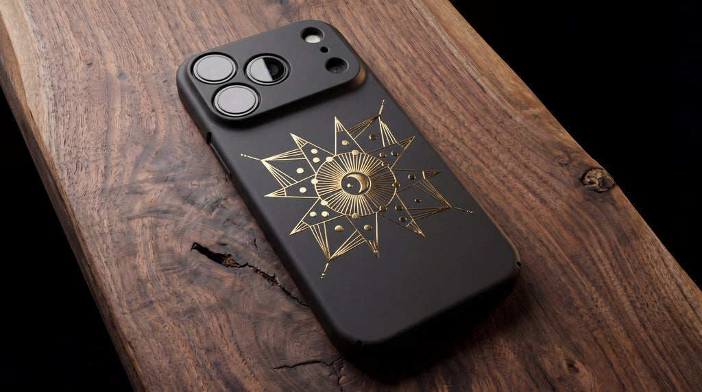 3D Mystical Symbols- Crescent Mystic - Phone Case - Raised Art Design ( MP03 )