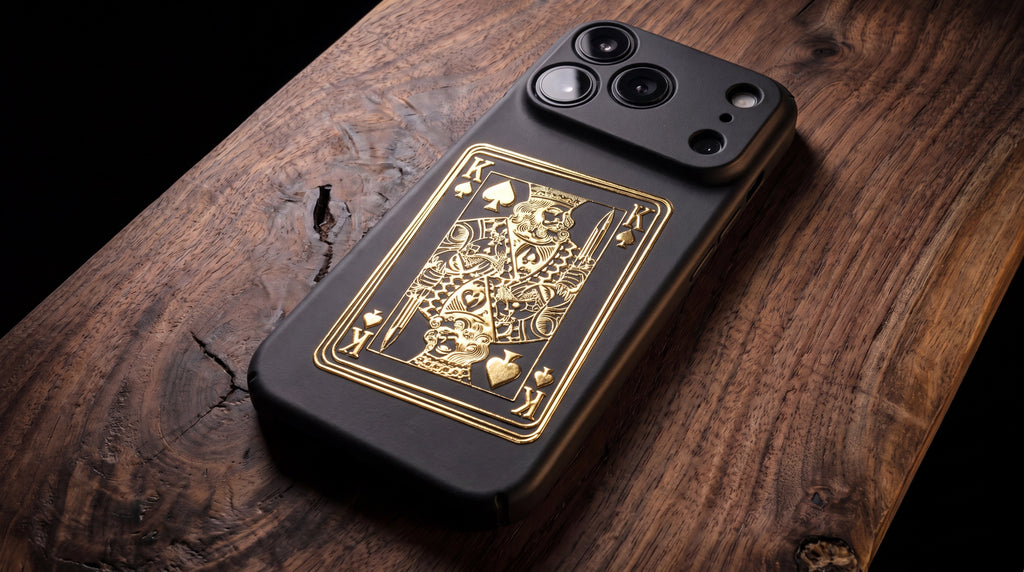 3D Poker card- The King - Phone Case - Raised Art Design ( PC02 )