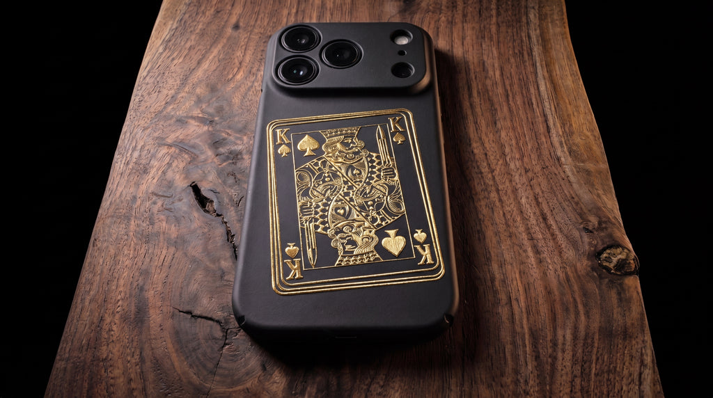 3D Poker card- The King - Phone Case - Raised Art Design ( PC02 )