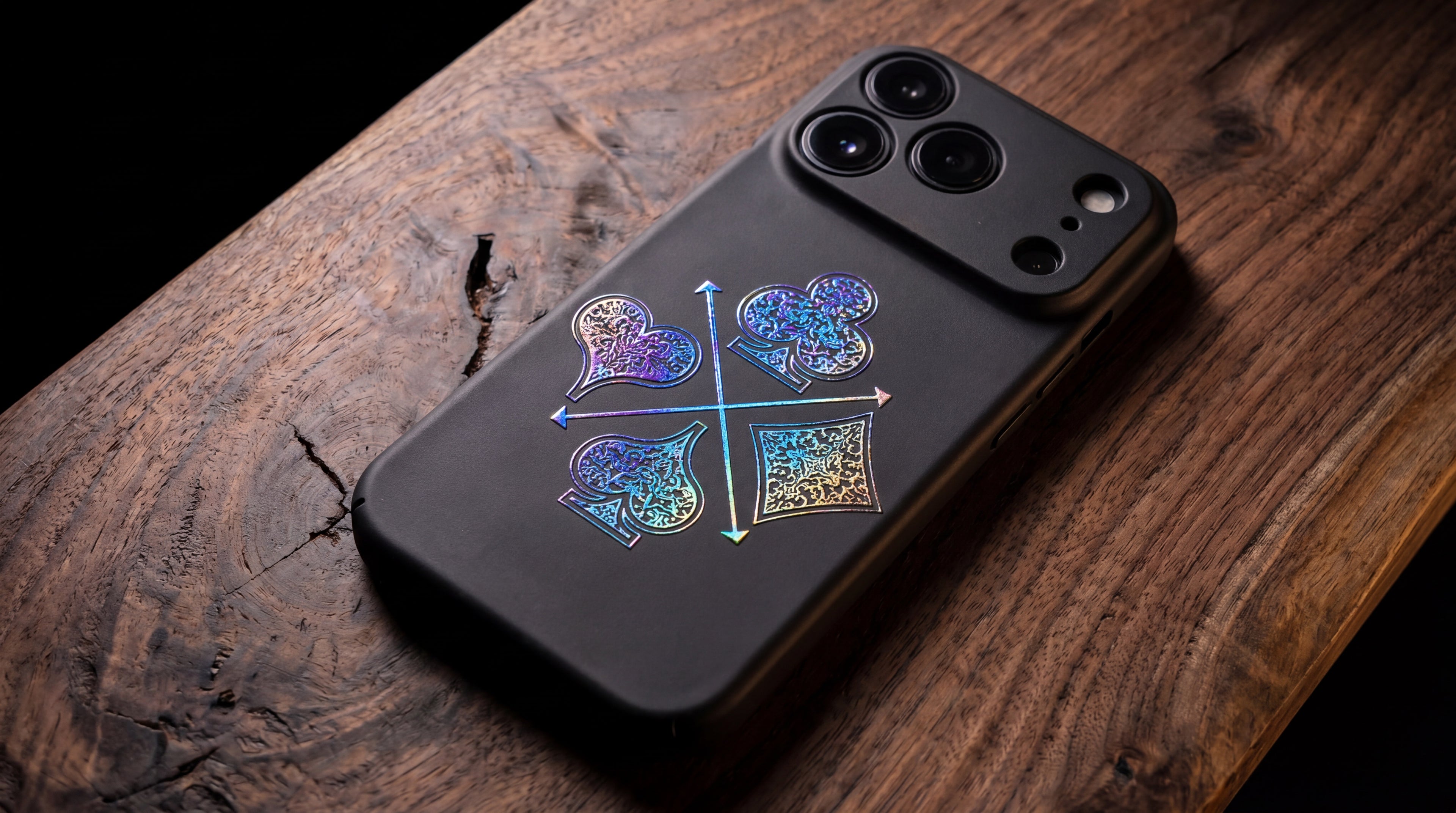 3D Poker card - Four Suits - Phone Case - Raised Art Design ( PC04 )