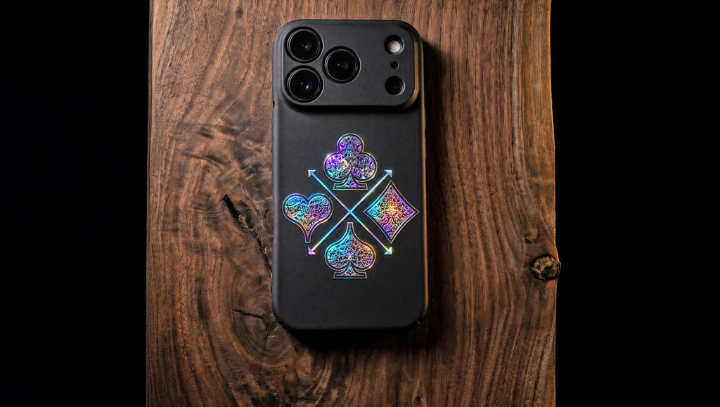 3D Poker card - Four Suits - Phone Case - Raised Art Design ( PC04 )