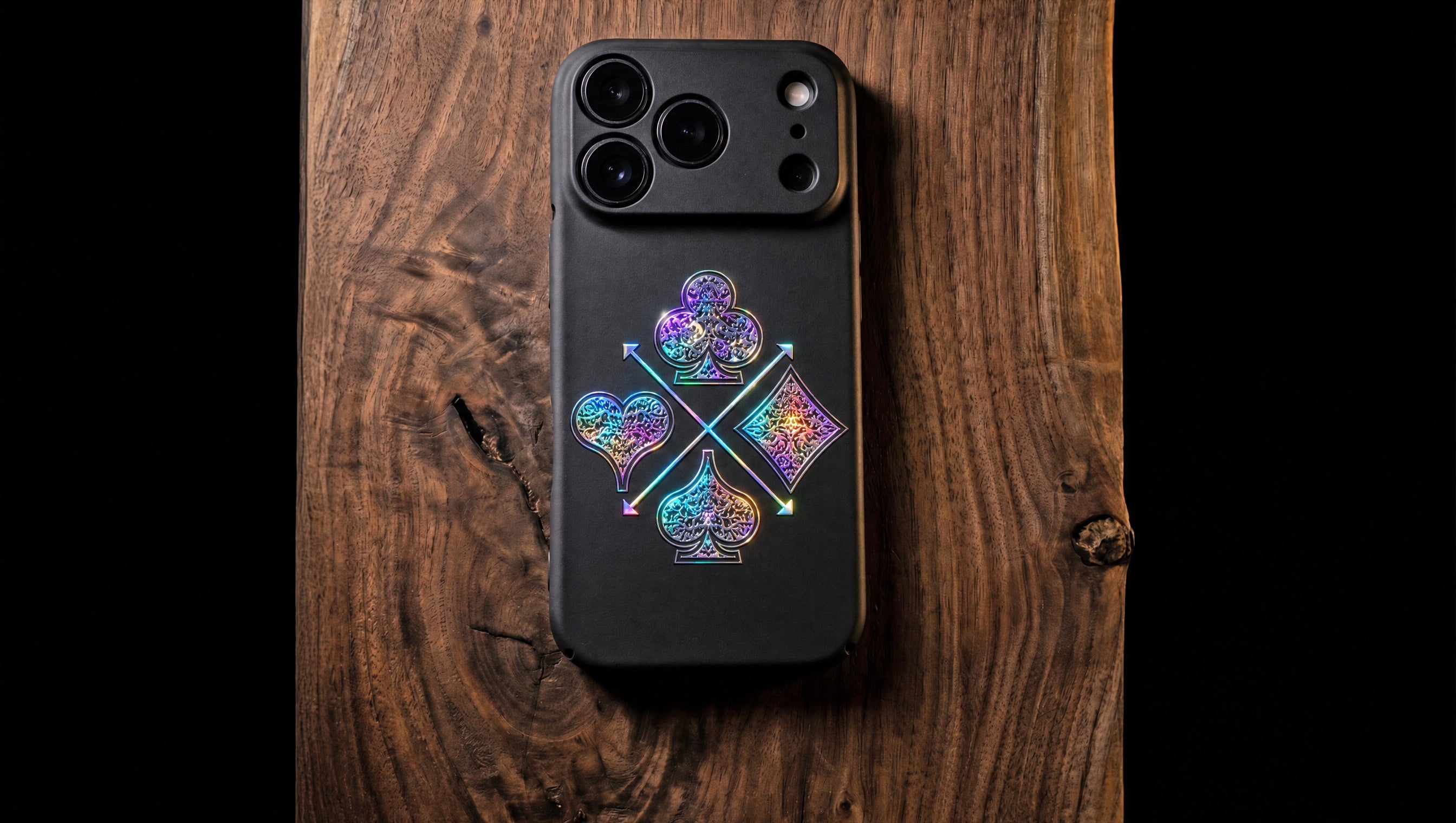 3D Poker card - Four Suits - Phone Case - Raised Art Design ( PC04 )