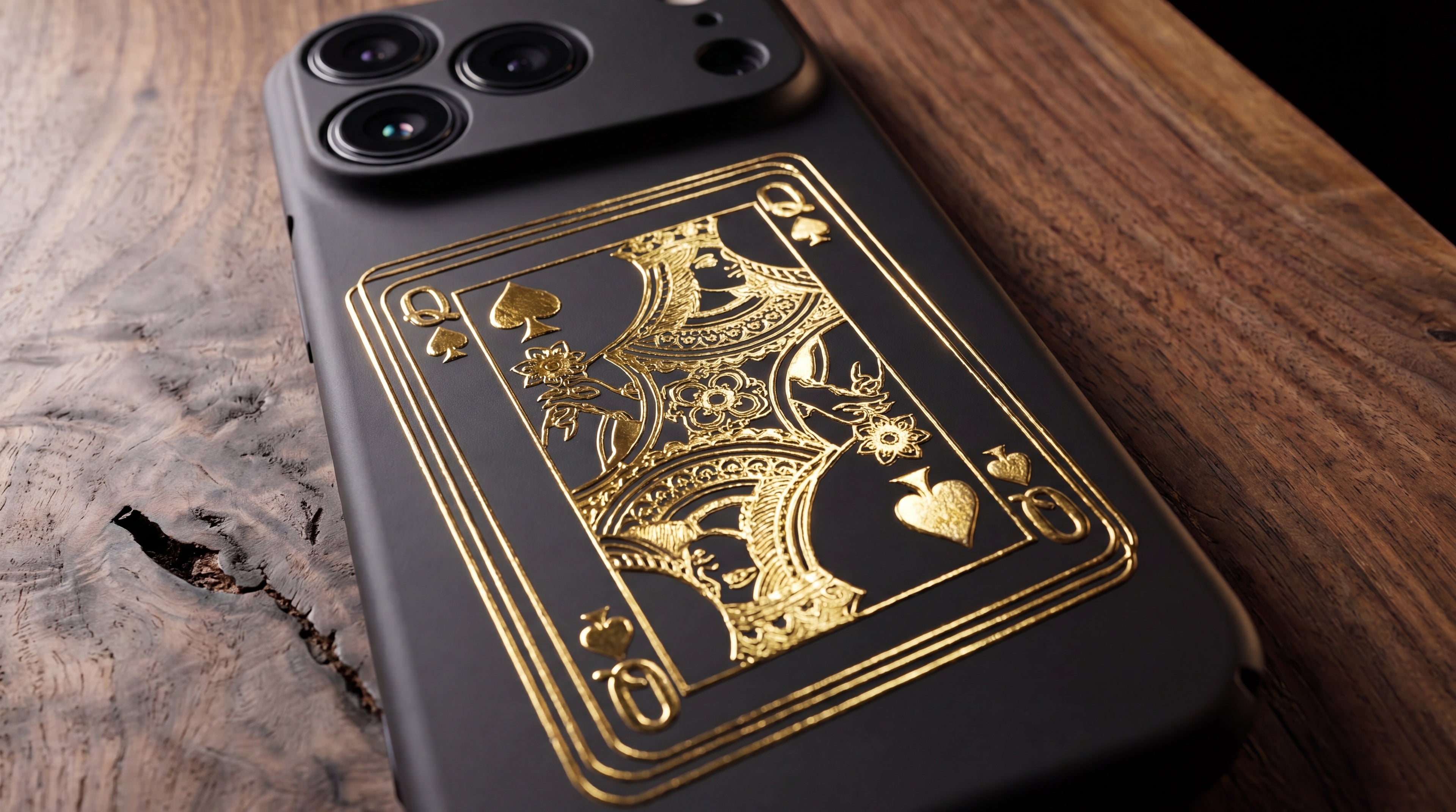3D Poker card - The Queen- Phone Case - Raised Art Design ( PC07 )