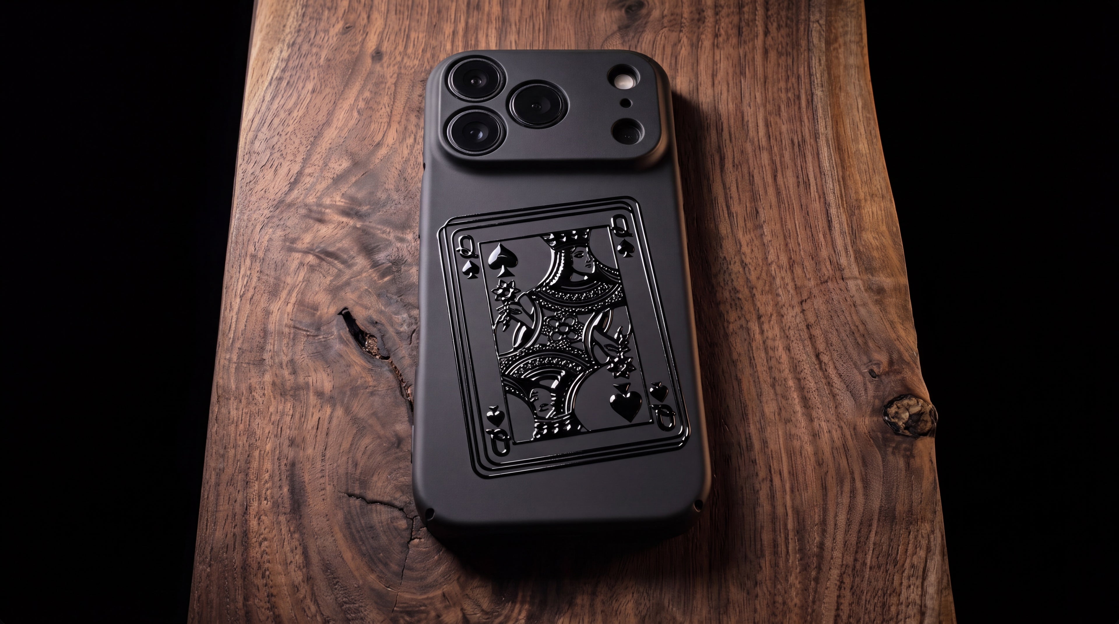 3D Poker card - The Queen- Phone Case - Raised Art Design ( PC07 )
