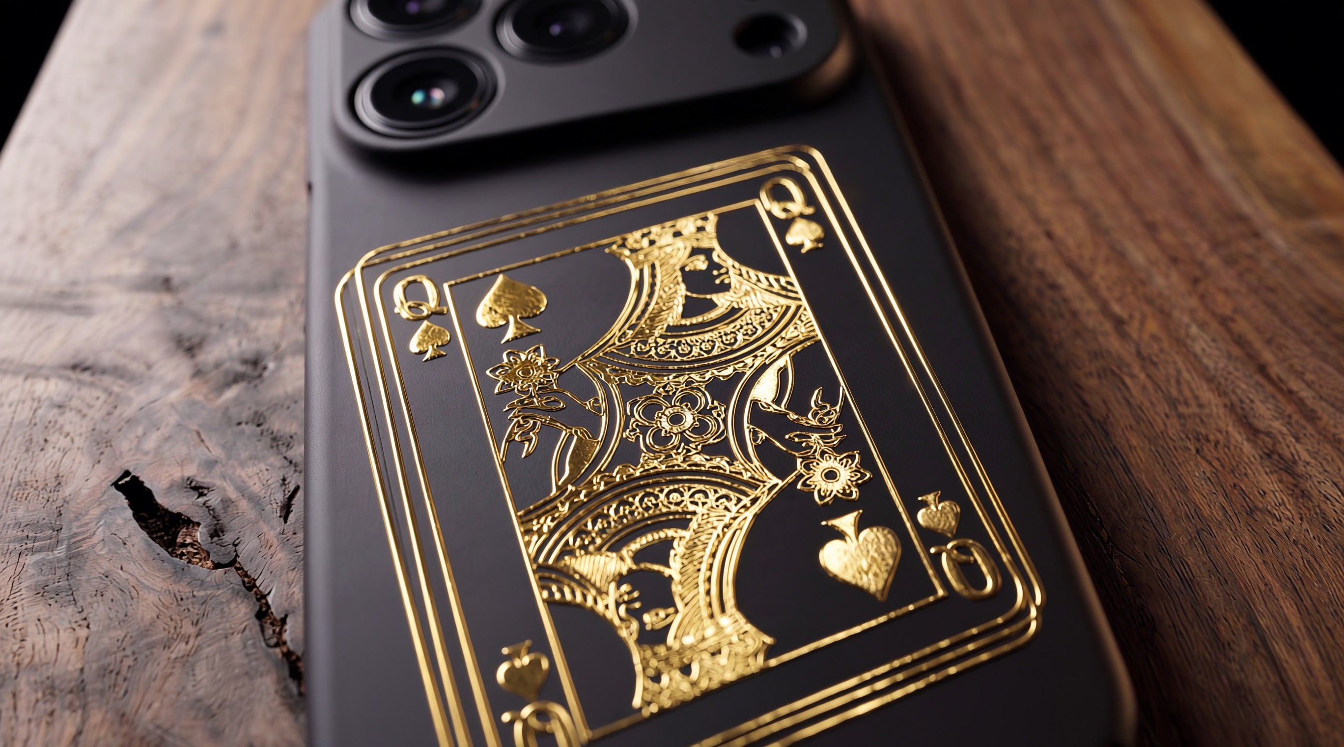 3D Poker card - The Queen- Phone Case - Raised Art Design ( PC07 )