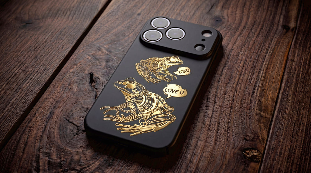 3D Two Frogs Phone Case - Raised Art Design ( A01 )