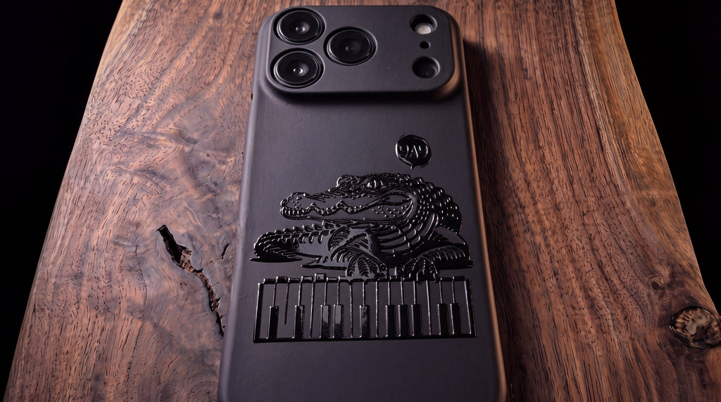 3D Wild Beasts - Frog playing piano Phone Case - Raised Art Design ( A05 )