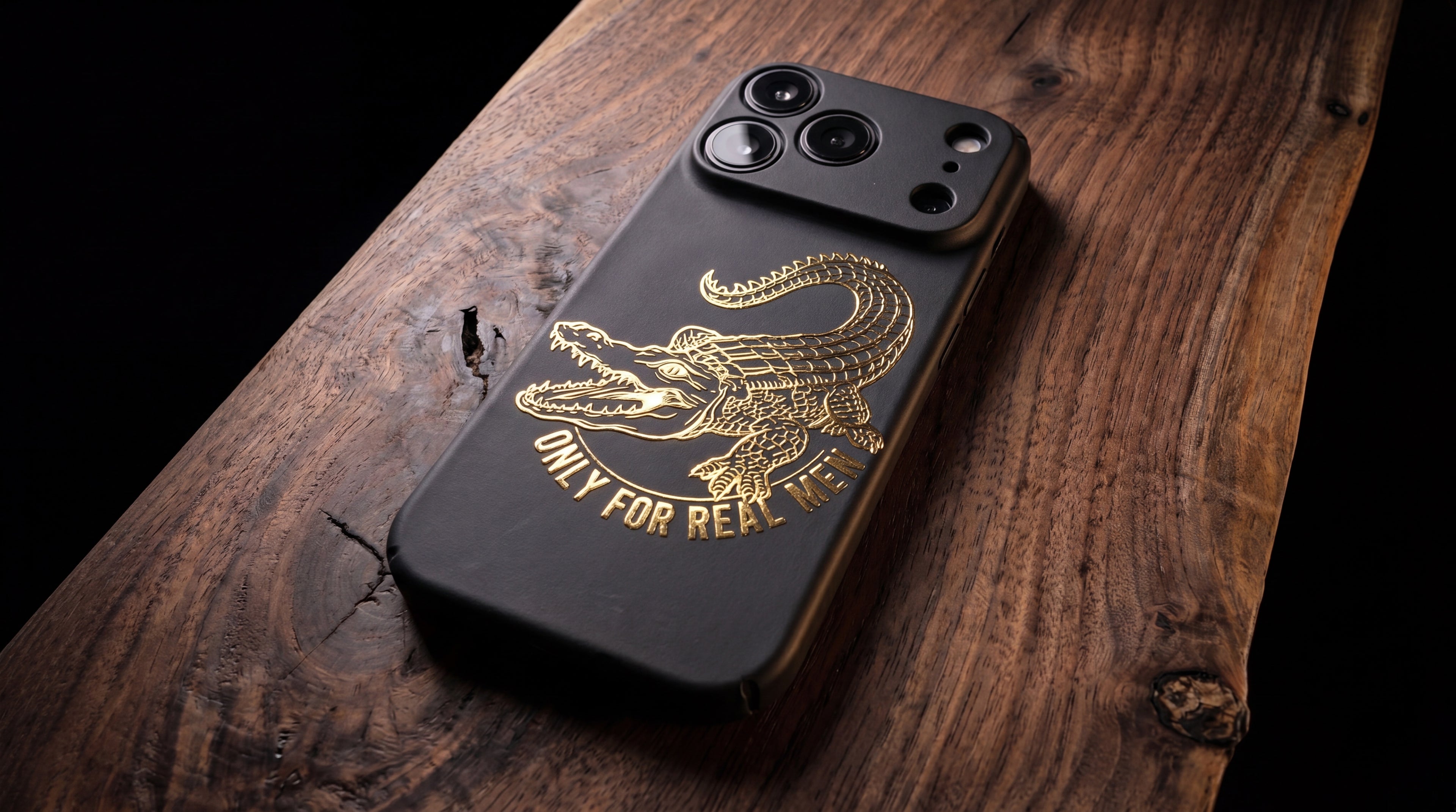 3D Wild Beasts - Only for real men - crocodile Phone Case - Raised Art Design ( A07 )