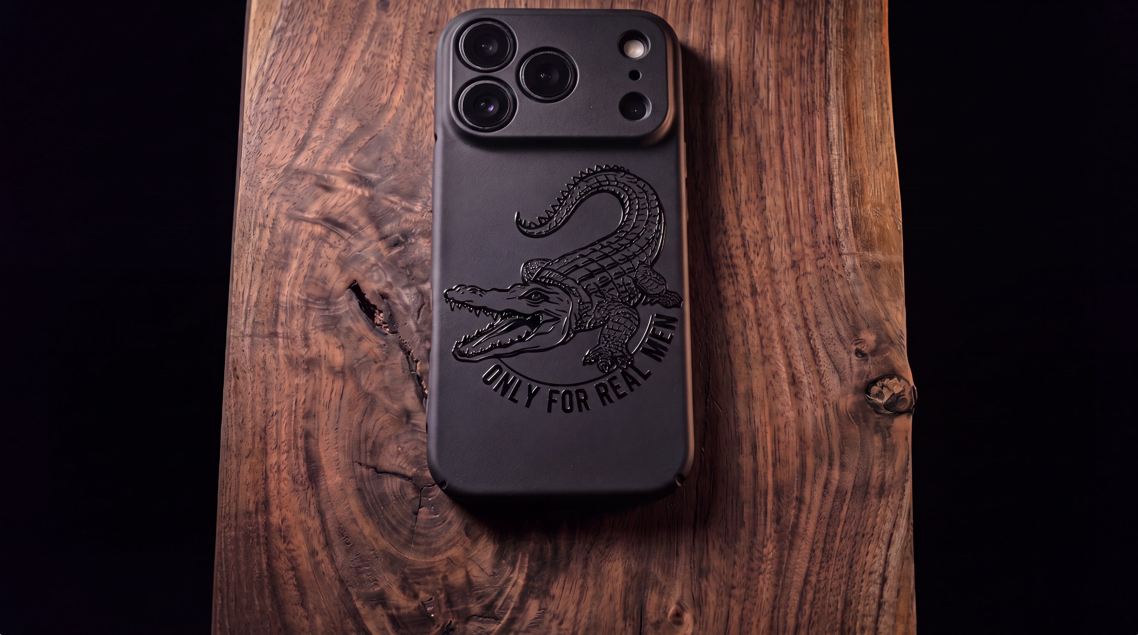 3D Wild Beasts - Only for real men - crocodile Phone Case - Raised Art Design ( A07 )