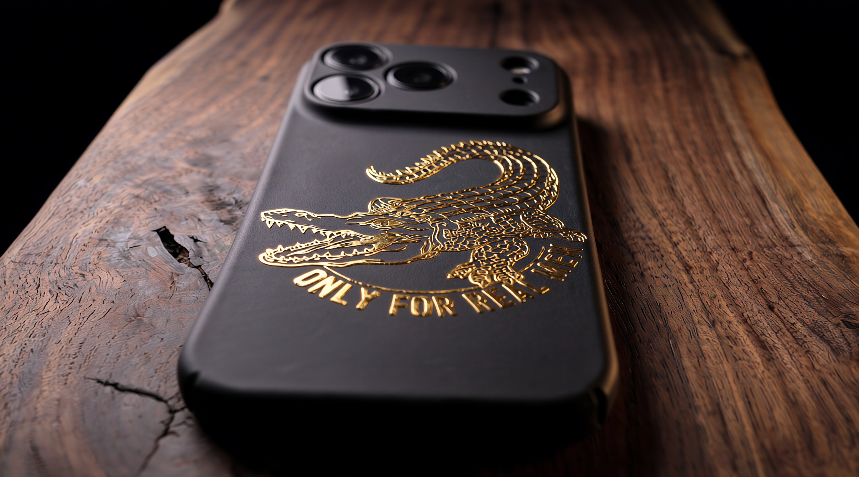 3D Wild Beasts - Only for real men - crocodile Phone Case - Raised Art Design ( A07 )