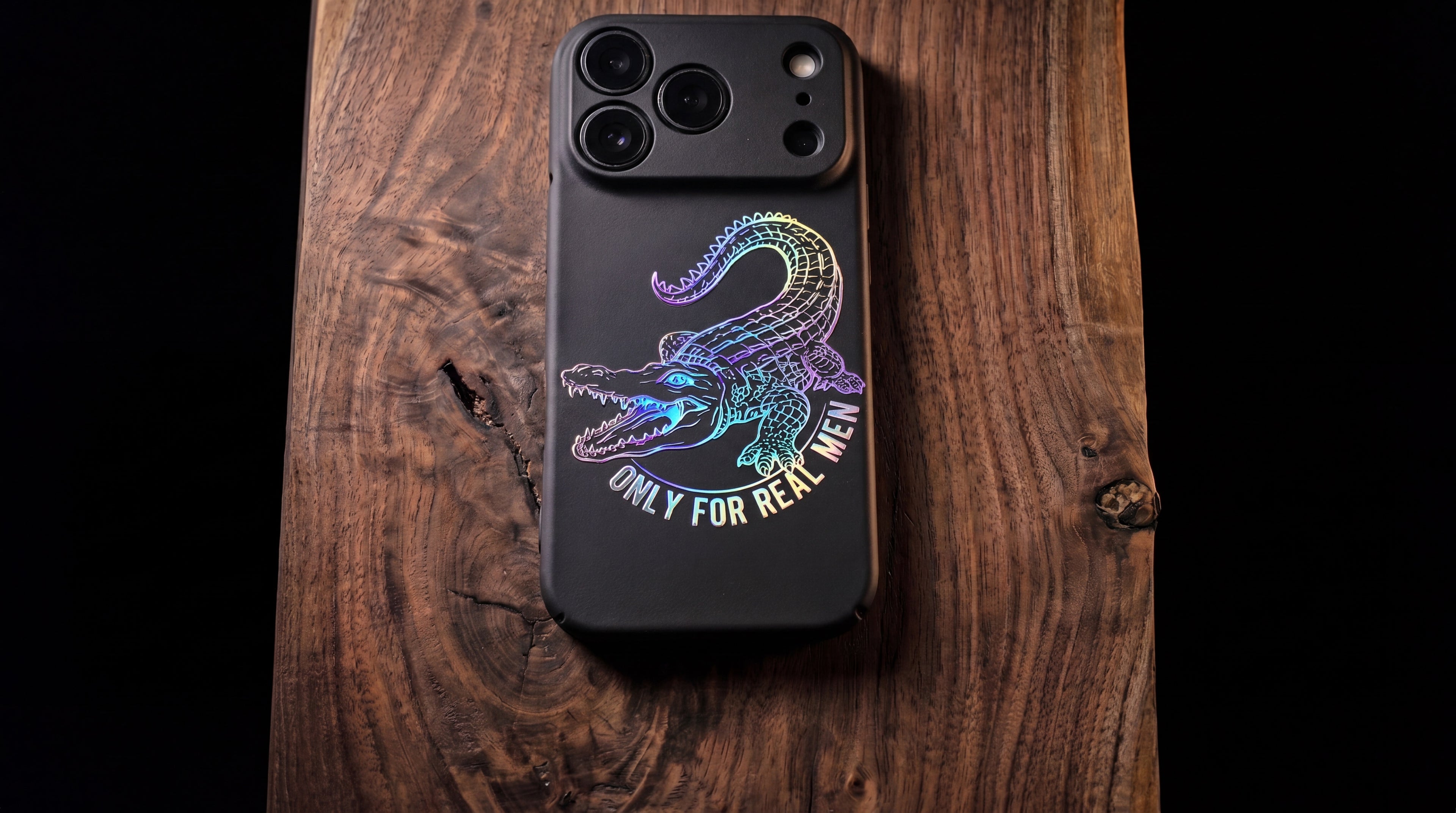 3D Wild Beasts - Only for real men - crocodile Phone Case - Raised Art Design ( A07 )